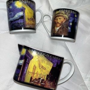 Vincent Van Gogh “Starry Night” Ceramic Espresso Cup Set